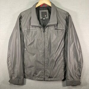 J Ferrar Jacket Mens Large Gray Lightweight Full Zip Casual Modern Fit